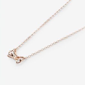 Ted Baker Glena Tiny ROSE GOLD Geometric Bow Necklace